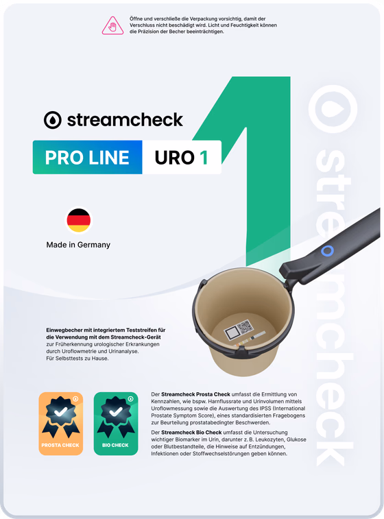 Streamcheck ProLine Uro-1 stand-up pouch