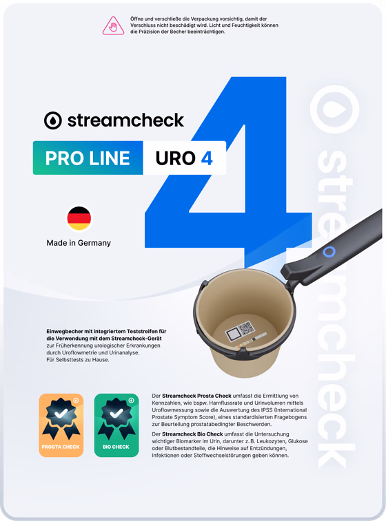 Streamcheck ProLine Uro-4 stand-up pouch